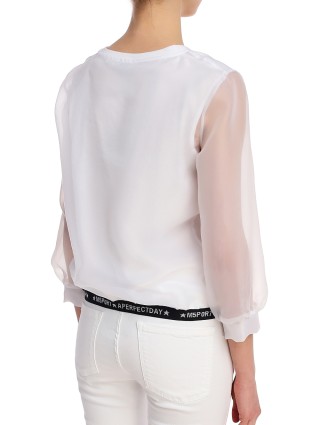 Белая блуза MARELLA: фото 4 - Invogue